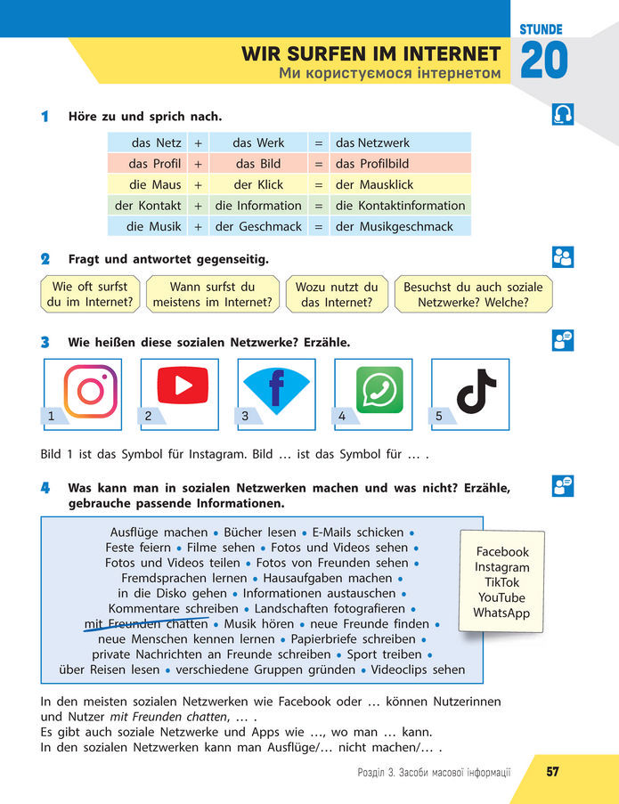 Підручник Німецька мова 8 клас Сотникова (2025) 4 рік