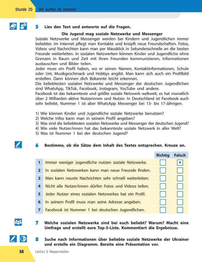 Підручник Німецька мова 8 клас Сотникова (2025) 4 рік