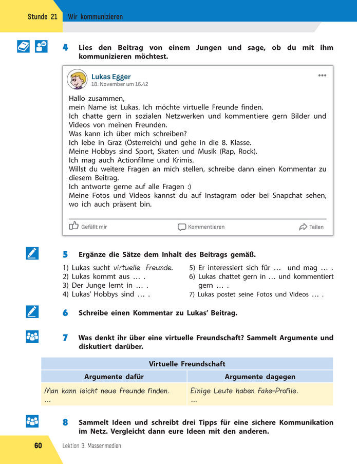 Підручник Німецька мова 8 клас Сотникова (2025) 4 рік