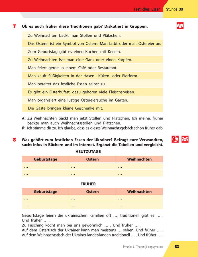 Підручник Німецька мова 8 клас Сотникова (2025) 4 рік