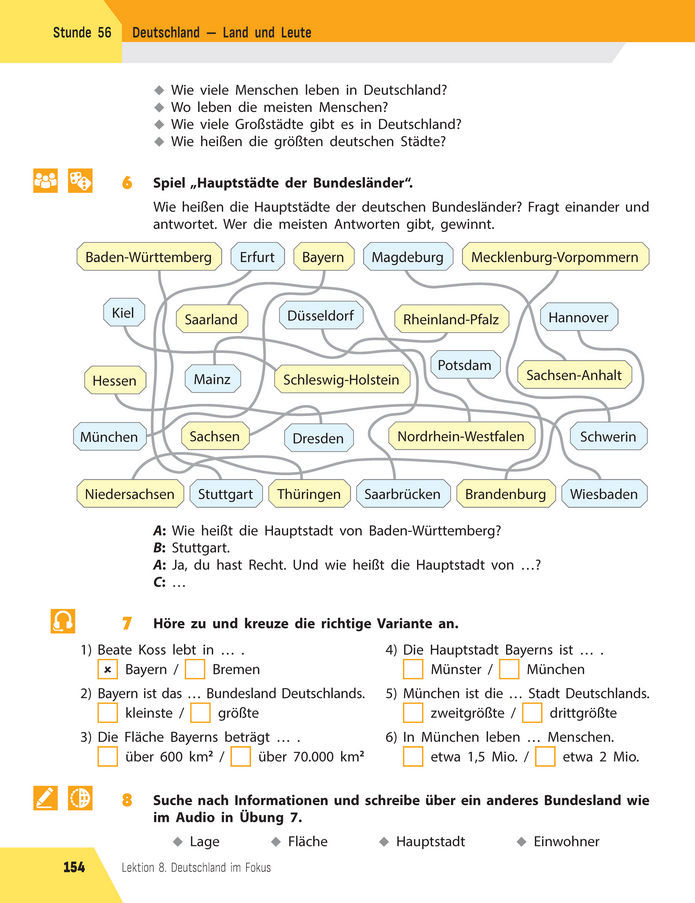 Підручник Німецька мова 8 клас Сотникова (2025) 4 рік