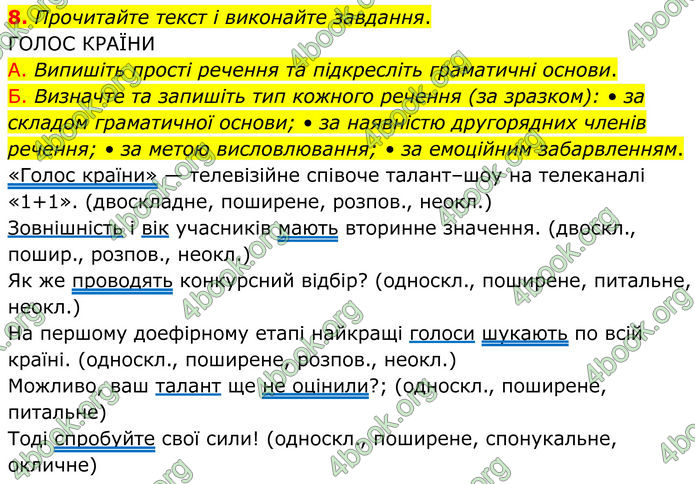 ГДЗ Українська мова 8 клас Авраменко (2025)