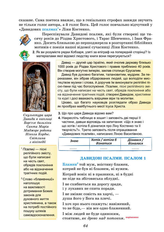 Підручник Українська література 8 клас Калинич (2025)