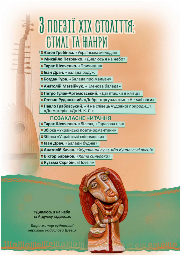 Підручник Українська література 8 клас Калинич (2025)