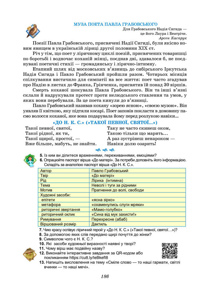 Підручник Українська література 8 клас Калинич (2025)