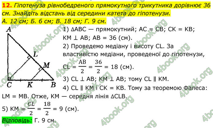 ГДЗ Геометрія 8 клас Істер (2025)