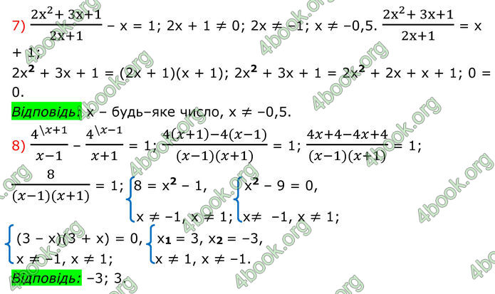 ГДЗ Алгебра 8 клас Мерзляк (2025)