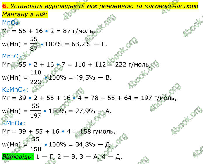 ГДЗ Хімія 8 клас Мідак