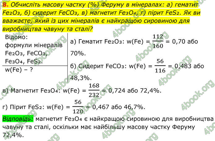 ГДЗ Хімія 8 клас Мідак