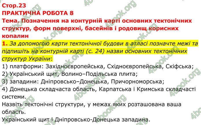 ГДЗ Зошит практичні Географія 8 клас Довгань (2025)