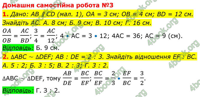 ГДЗ Геометрія 8 клас Істер (2025)
