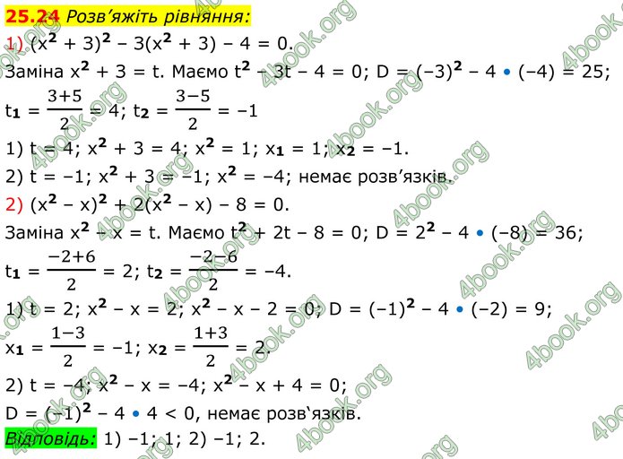 ГДЗ Алгебра 8 клас Істер (2025)