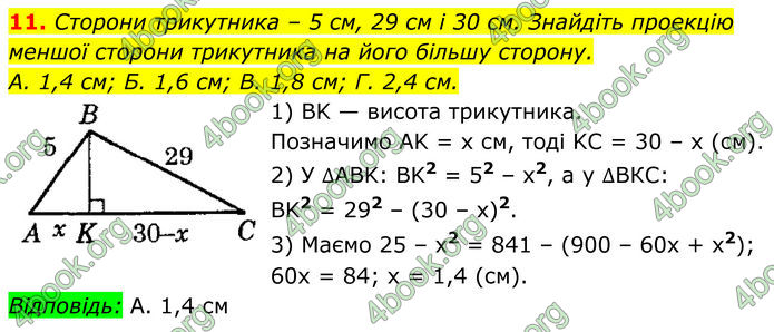 ГДЗ Геометрія 8 клас Істер (2025)