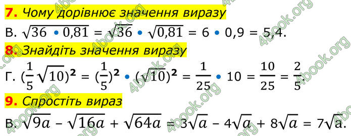 ГДЗ Алгебра 8 клас Мерзляк (2025)