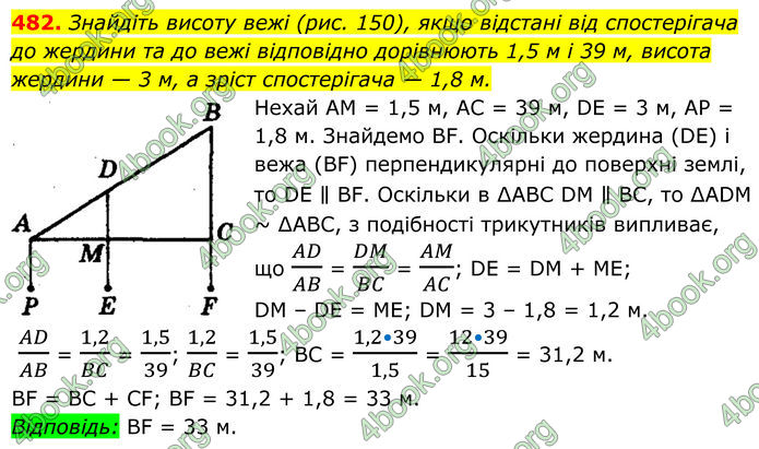 ГДЗ Геометрія 8 клас Мерзляк (2025)