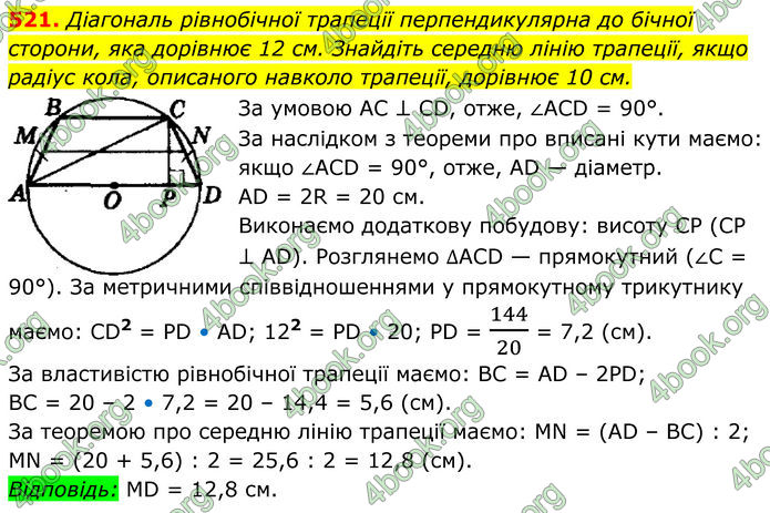 ГДЗ Геометрія 8 клас Мерзляк (2025)