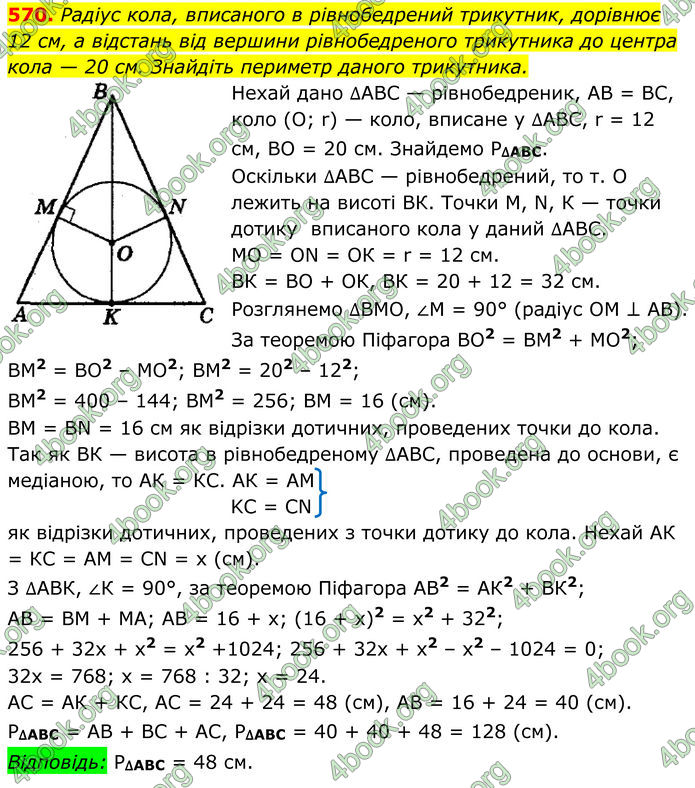 ГДЗ Геометрія 8 клас Мерзляк (2025)