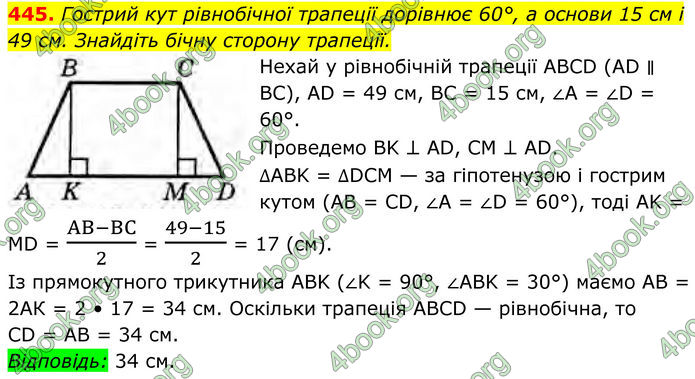 ГДЗ Геометрія 8 клас Бурда (2025)