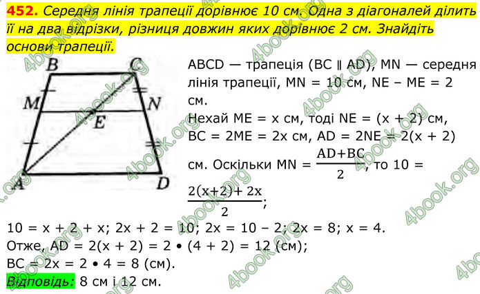 ГДЗ Геометрія 8 клас Бурда (2025)