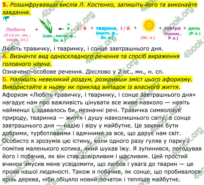 ГДЗ Українська мова 8 клас Авраменко (2025)