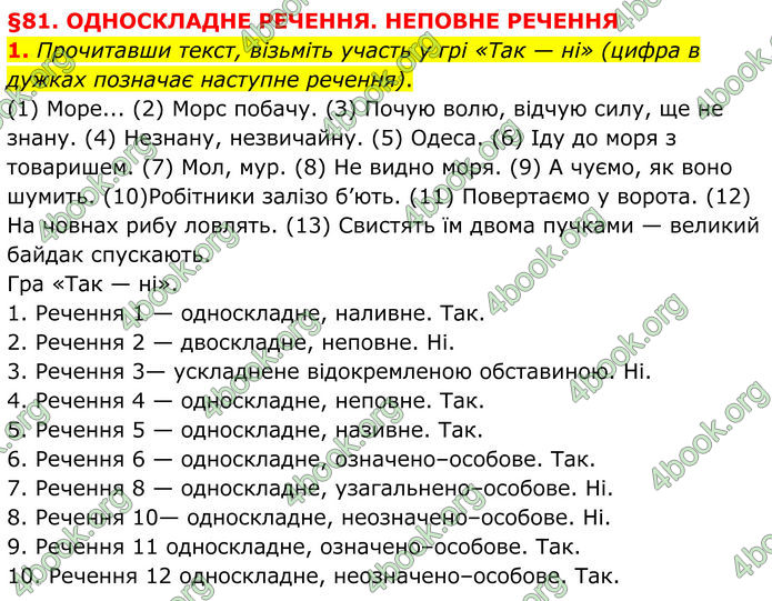 ГДЗ Українська мова 8 клас Авраменко (2025)