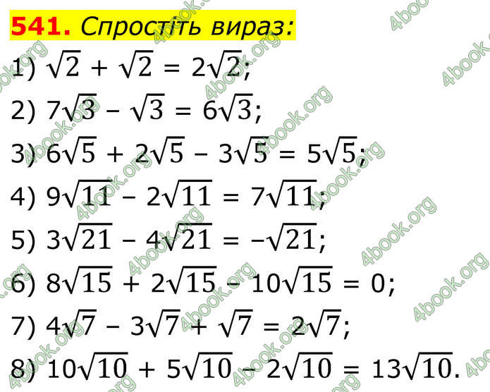 ГДЗ Алгебра 8 клас Тарасенкова (2025)