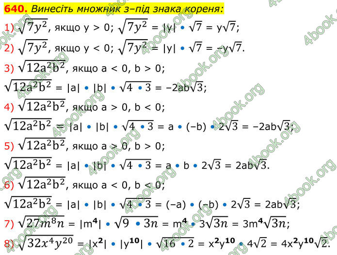 ГДЗ Алгебра 8 клас Тарасенкова (2025)