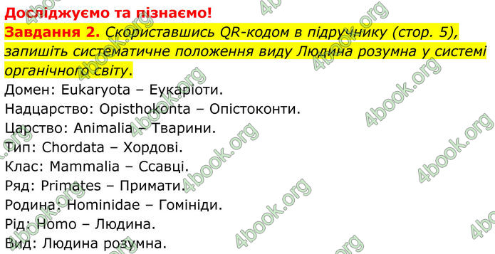 ГДЗ Робочий зошит біологія 8 клас Мирна (НУШ)