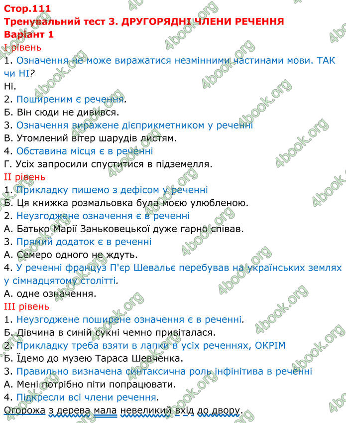 ГДЗ Українська мова 8 клас Онатій