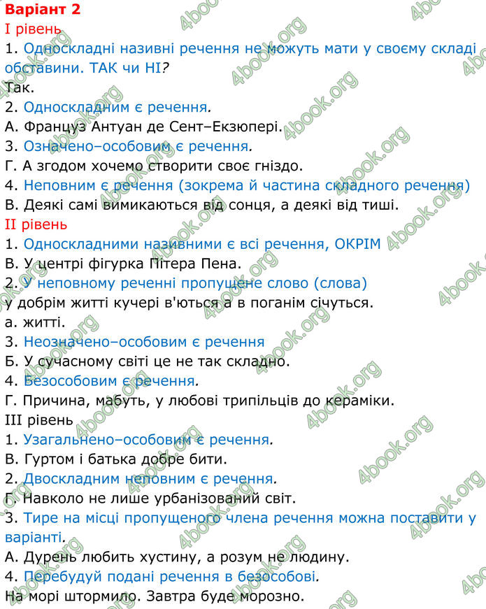 ГДЗ Українська мова 8 клас Онатій