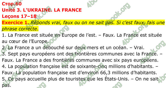 ГДЗ Французька мова 8 клас Чумак (НУШ)