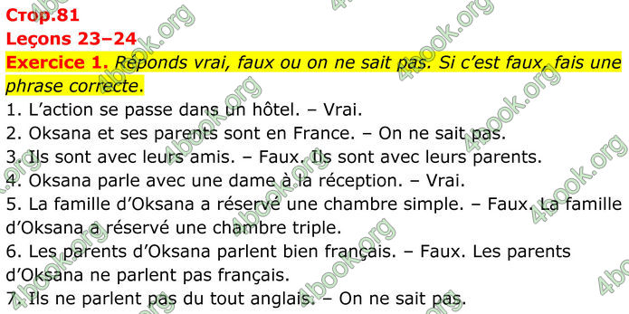 ГДЗ Французька мова 8 клас Чумак (НУШ)