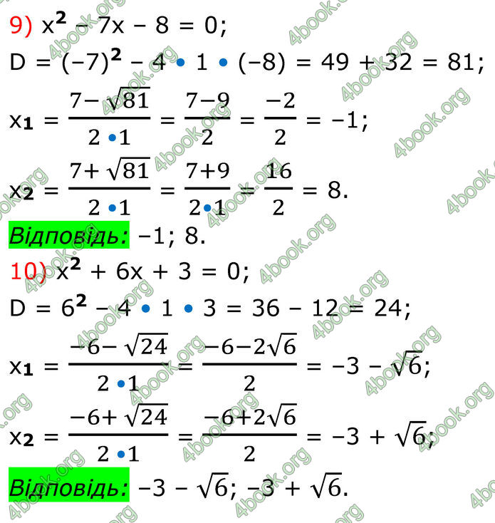 ГДЗ Алгебра 8 клас Тарасенкова (2025)