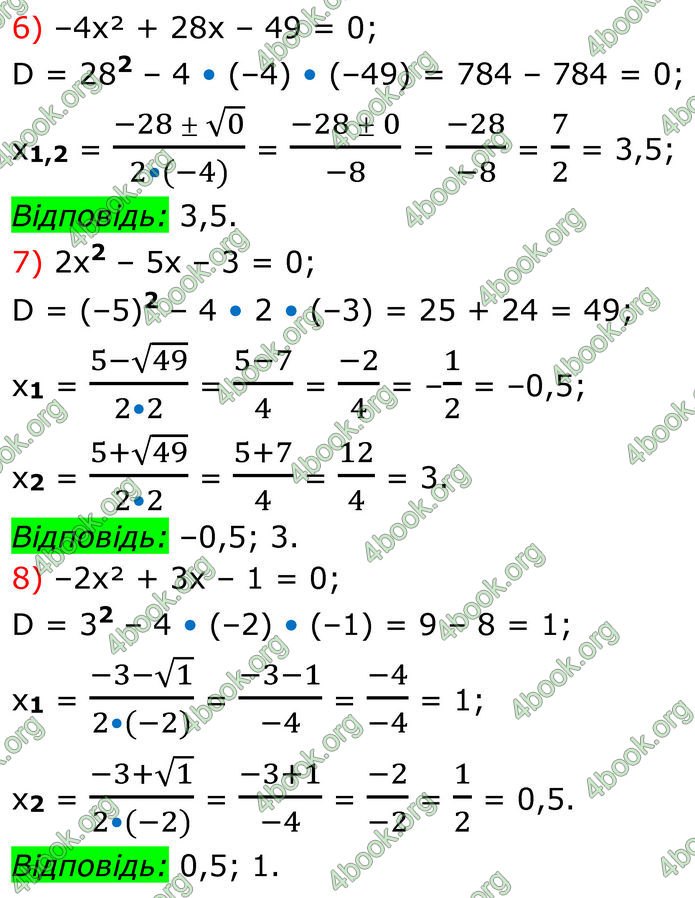 ГДЗ Алгебра 8 клас Тарасенкова (2025)
