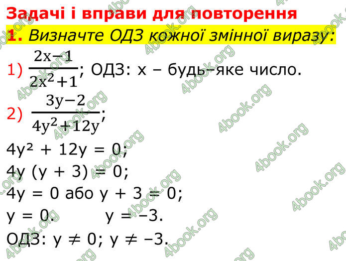 ГДЗ Алгебра 8 клас Тарасенкова (2025)