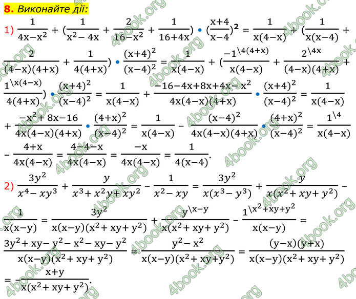 ГДЗ Алгебра 8 клас Тарасенкова (2025)