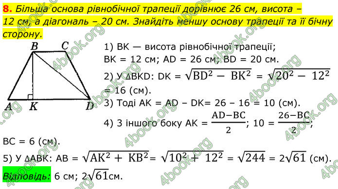 ГДЗ Математика 8 клас Істер (2025) - 2 ЧАСТИНА