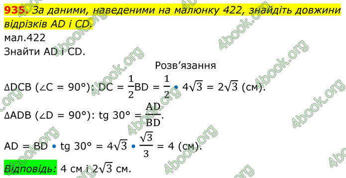 ГДЗ Геометрія 8 клас Бурда (2025)