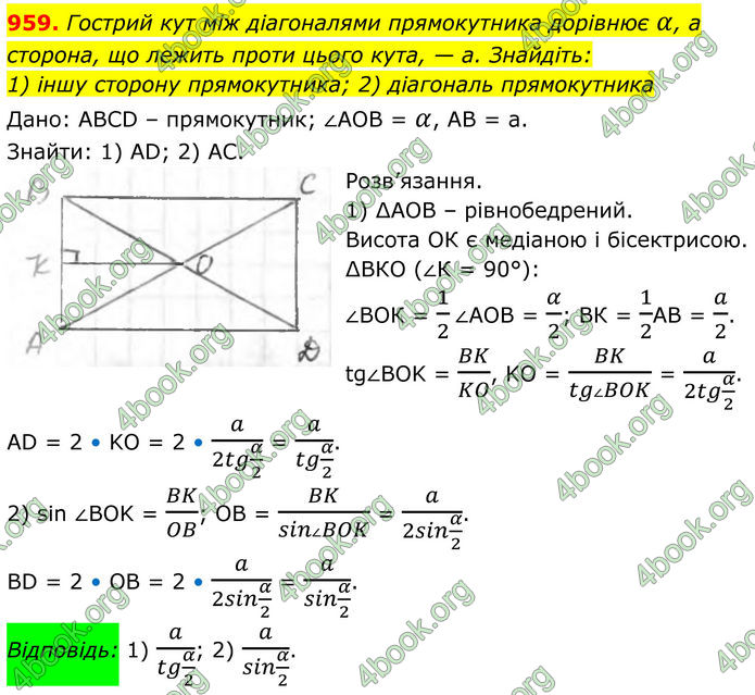 ГДЗ Геометрія 8 клас Бурда (2025)