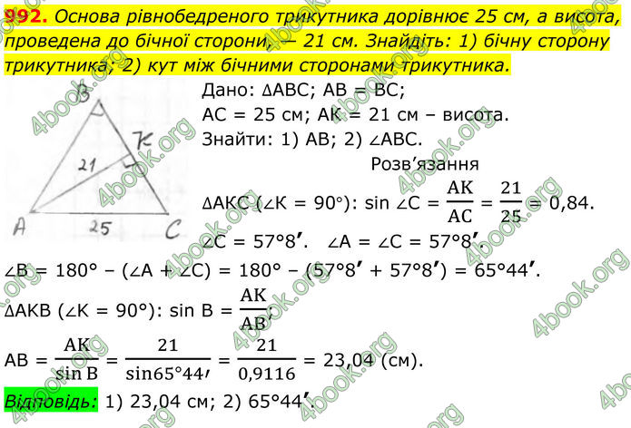 ГДЗ Геометрія 8 клас Бурда (2025)