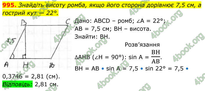 ГДЗ Геометрія 8 клас Бурда (2025)