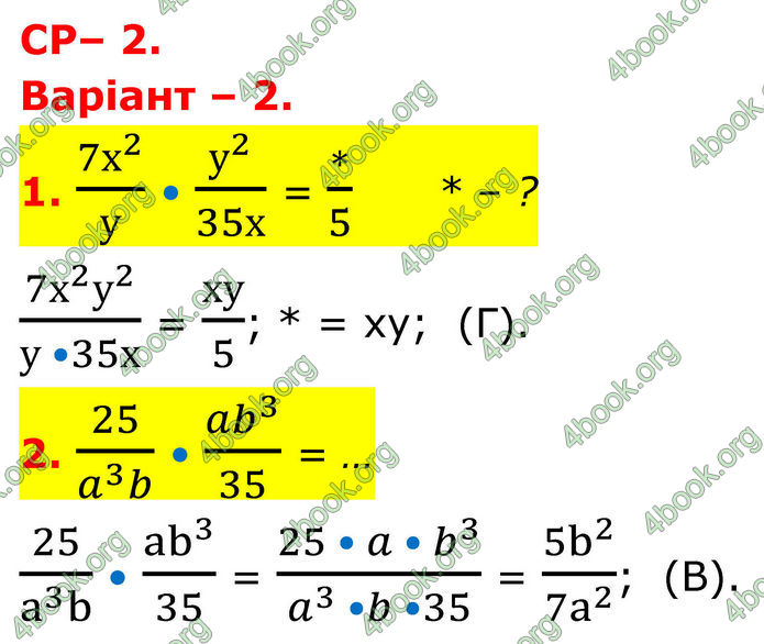 ГДЗ зошит Алгебра 8 клас Тарасенкова