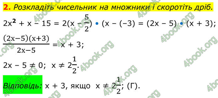 ГДЗ зошит Алгебра 8 клас Тарасенкова