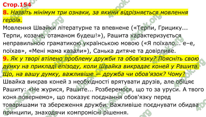 ГДЗ Українська література 8 клас Калинич