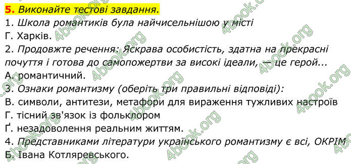 ГДЗ Українська література 8 клас Калинич
