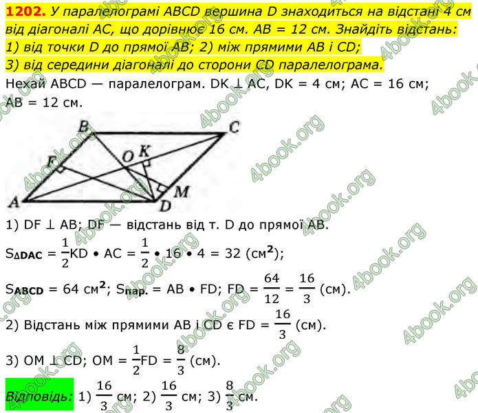 ГДЗ Геометрія 8 клас Бурда (2025)