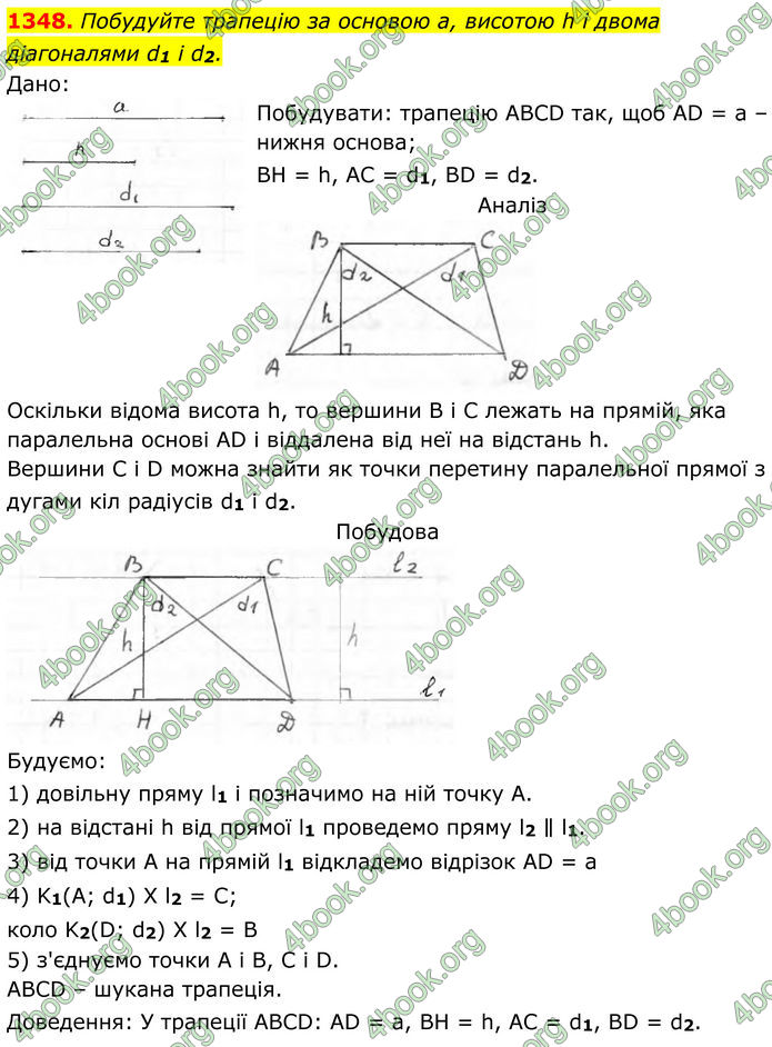 ГДЗ Геометрія 8 клас Бурда (2025)