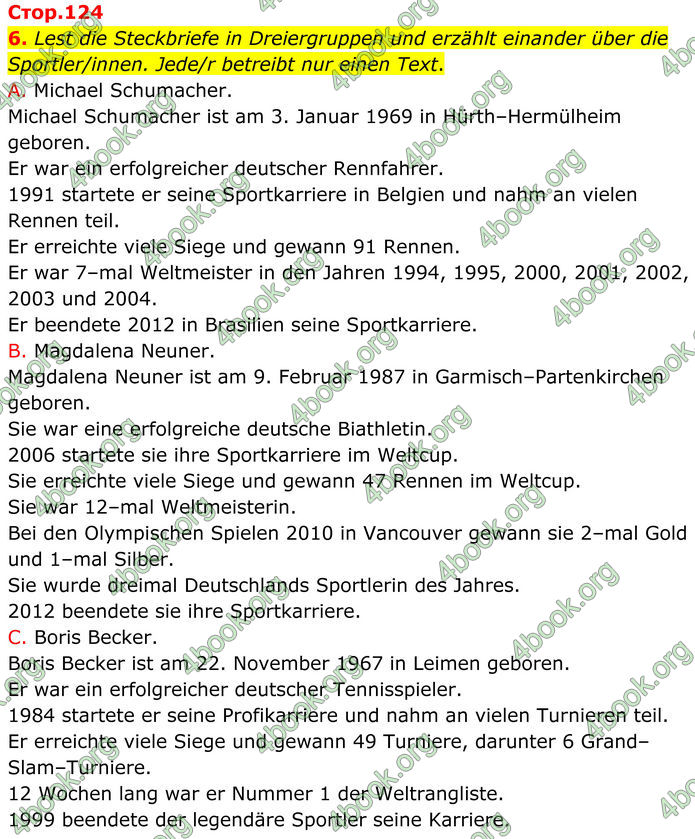 ГДЗ Німецька мова 8 клас Сотникова (2025) 4 рік