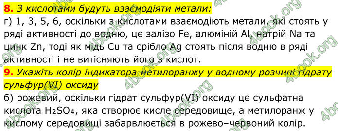 ГДЗ Хімія 8 клас Мідак