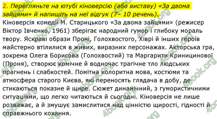 ГДЗ Українська література 8 клас Авраменко (2025)